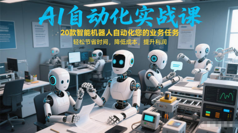 AI自动化实战课：20款智能机器人自动化您的业务任务，轻松节省时间，降低成本，提升利润_01312224